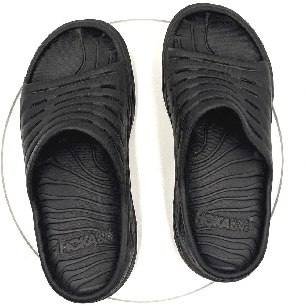 Hoka One One Ora Recovery Slide 2 Black Mens 7 Womens 9 Athletic Sandals 1099673
